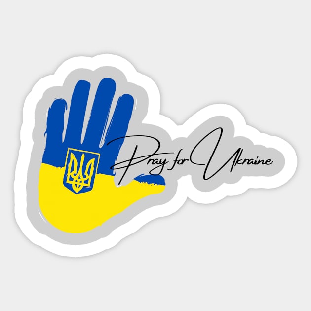 Pray for Ukraine Sticker by julia_printshop